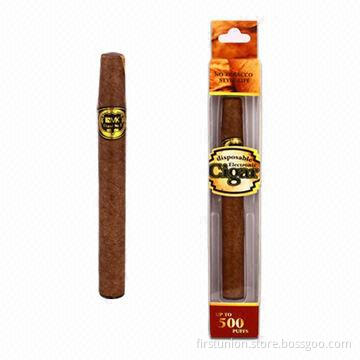 Soft Suction Nozzle Disposable E-cigar, Up to 500 Puffs, Dark Brown, Blister Card Packing